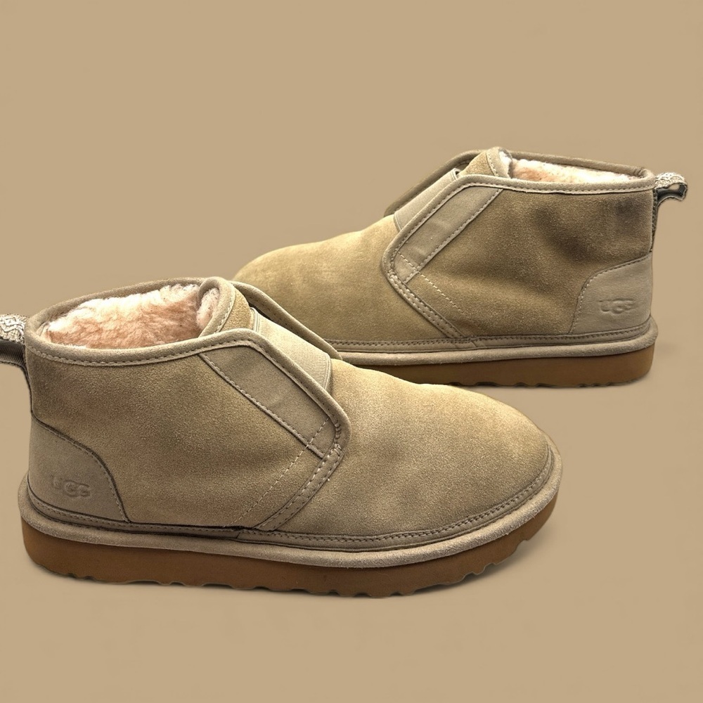 UGG Neumel Flex Chukka Boot Slip on Sheepskin Chestnut Brown Men's Sz 10